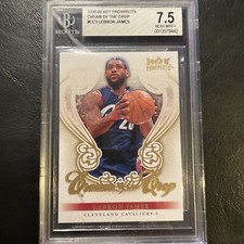 2008-09 Hot Prospects LeBron James Cream of the Crop #CC3 BGS 7.5 NM+ SP Lakers