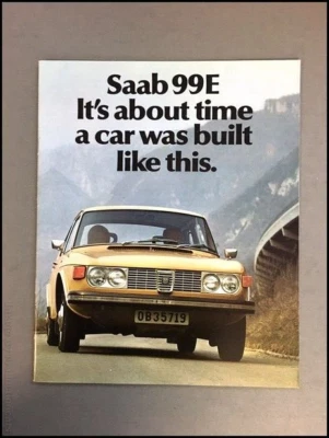 1972 SAAB 99 99E 20-page Vintage Car Sales Brochure Catalog Foto 1 de 4