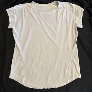 Lululemon T-Shirt Womens Medium/Large Light Gray Short Sleeve Athletic Gym - Bild 1 von 5