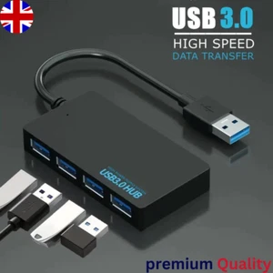 4 Ports Hub Splitter USB 3.0 High Speed Adapter Multi USB Flash Mobile PS4 PS5 - Picture 1 of 9