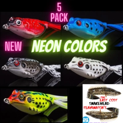 5x Señuelos de Pesca de Alta Calidad Rana NUEVO NEÓN Topwater Crankbait Bass Ceit Tackle  Foto 1 de 4