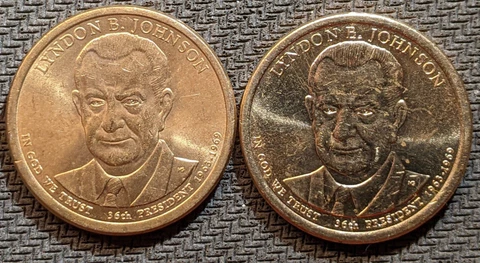 Lyndon Johnson - 2015 P/D Presidential Dollar Set (2 Coins) Cover