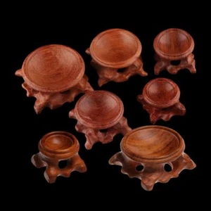 wooden area stone decor display standing. crystal ball. home. industry: - Picture 1 of 19