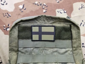 FINLAND OD Green Subdued Woodland Flag Military Uniform 2x3 Patch Army Viking - Picture 1 of 3
