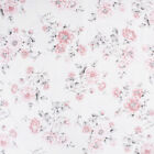 Stoff Baumwolle Gemustert Blumen Pink Meterware Zuschnitt 280x280 CM Plane Saum