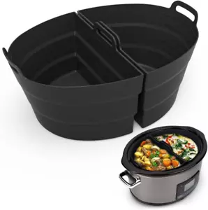 Chefaid Slow Cooker Divider Liners with Handle, 100% Silicone Reusable Slow Cook - Picture 1 of 12