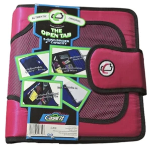 NWT Pink The Open Tab 3 Ring Binder Capacity Case It - Picture 1 of 3