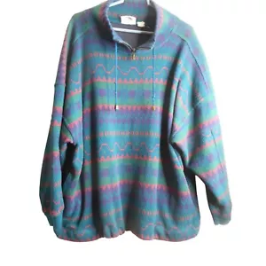 Vintage Venezia 22/24 2x Zip collar patterned pull over drawstring bottom - Picture 1 of 5