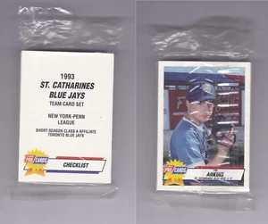 1993 Fleer ProCards St. Catharines Blue Jays Team Set 27 cards Unopened - Picture 1 of 3