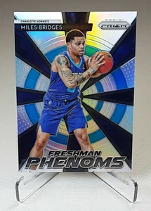 Tarjeta de novato Miles Bridges 2018-19 Panini Prizm Freshman Phenoms plateada SP RC #14 - Imagen 1 de 2