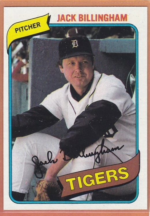 1980 TOPPS BASEBALL JACK BILLINGHAM #603 TIGERS NMMT/NMMT+ *94006