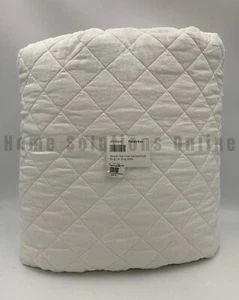Edredón Pottery Barn Belga Lino Lino Diamante Blanco King Cal #Z1101 - Imagen 1 de 3