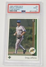 1989 Upper Deck Star Rookie #9 Gregg Jefferies Mets RC PSA 9 MINT