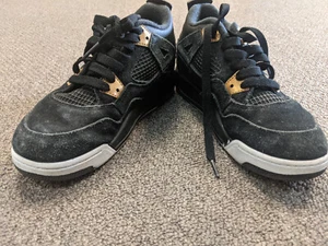 Nike Air Jordan 4 Retro 4 PS Royalty Schwarzgold Weiß Jugend 3Y 308499-032 - Bild 1 von 4