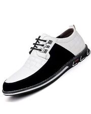 Men’s Oxford Derby Orthopedic Leather Shoes Formal Luxury Business 9 White