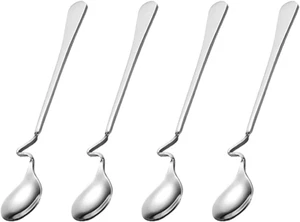 4Pcs Honiglöffel Edelstahl Langer Griff Honiglöffel Hängender Marmelade Löffel E - Bild 1 von 12