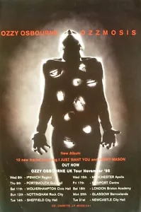 Poster concerto tour Ozzy Osbourne 1995 UK 11 X 17 incorniciato - Foto 1 di 2