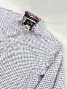Wrangler George Straight Long Sleeve Button Shirt Men's M Blue Teal Plaid - Picture 1 of 9