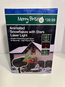 Merry Brite Animated Snowflakes Stars LASER Light Show Christmas Lights - Picture 1 of 4