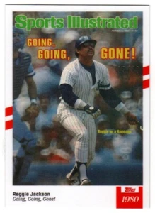 Reggie Jackson 2021 Topps X Sports Illustrated #43 blanco con rayas rojas #19/70 - Imagen 1 de 3
