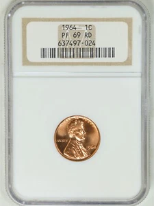 1964 1C Proof Lincoln Memorial Cent PF69RD NGC 637497-024 - Picture 1 of 4