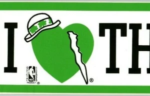 Nuevo de Lote Antiguo 1980 I Love The Celtics Boston Heart Pegatina Parachoques WinCraft - Imagen 1 de 3