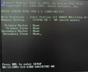 ROCKY-3705EV V1.1 PIII & CPU 800EB MHz & RAM - Picture 1 of 5