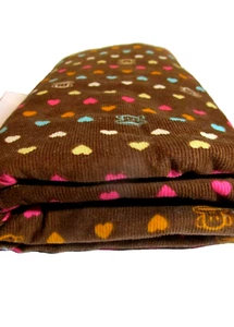 Paul Frank Corduroy Fabric 2 Yards Julius Monkey Brown w Hearts David Textiles - Picture 1 of 8
