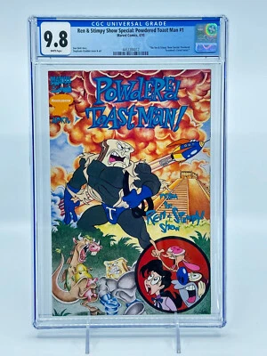Ren & Stimpy Show Special Powdered Toast Man #1 CGC 9.8 White Pages 1995 Pop 5 - Image 1 of 2