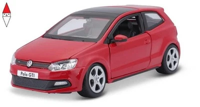 MODELLINO STATICO BBURAGO 1/24 VW POLO GTI MARK 5 RED - Immagine 1 di 2