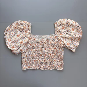 Top Dolan Fuera del Hombro Texturizado Manga Globo Mujer XL Cottagecore Floral - Imagen 1 de 11