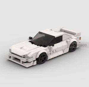 Nissan Skyline GTR R34 White Building Brick Set 395 Pieces - Picture 1 of 6