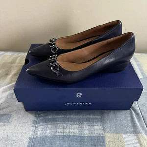 Ballerine donna Naturalizer Becca tomaia in pelle marina francese taglia 8M - Foto 1 di 21
