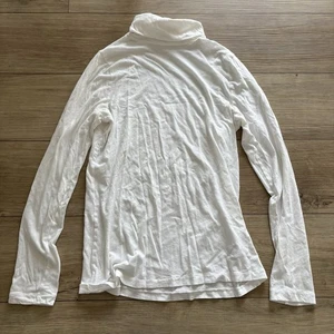 EUC J Crew Damen L Slouch Rollkragen weiß Tissue Layering - Bild 1 von 5