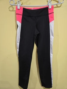 Old Navy Kids Yoga Workout Stretchy Pants Black, Pink & White Size Medium/8 - Picture 1 of 3