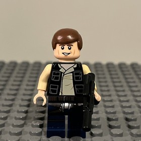 Lego Han Solo Minifigure Blue Legs Vest Pockets Star Wars 75030 75052 sw0539 1C