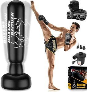 Saco de boxeo para adultos, 71" con soporte y cuerda fija - Picture 1 of 12