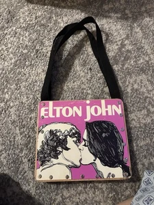 Elton John Pink Record Purse Wood Handmade - Picture 1 of 9