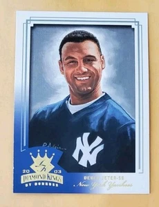 2003 Donruss Diamond Kings Sample Gold Derek Jeter #39 HOF SP - Picture 1 of 4