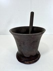 Vintage massiver Metall antik Mörser mit Stößel Apotheker Arzt #9772