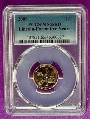 2009 1c Lincoln Formative Years Cent  PCGS MS65RD (627) - Image 1 of 2