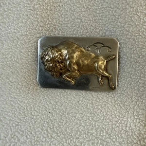 Wolf-Robe Hunt Buffalo Pin. - Picture 1 of 7