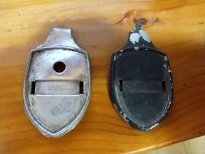 LOT 2 ORIGINAL VW VOLKSWAGEN BASES ONLY CREST BADGE EMBLEM K SCHWAGER PFORZHEIM - Picture 1 of 4