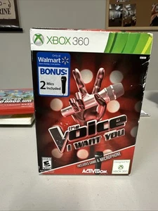 New XBOX 360 THE VOICE I want You Boxset Bundle Microsoft 2 Microphones & Game - Picture 1 of 2