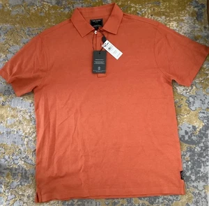 NUEVO Polo Todd Snyder Naranja Hombres Mediano Algodón Piqué Manga Corta Nuevo con Etiquetas $138 - Imagen 1 de 11