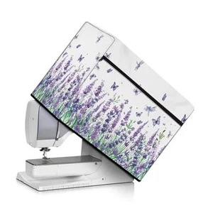 Sewing Machine Dust Cover with Storage Pocket Universal Purple Lavender - Picture 1 of 7
