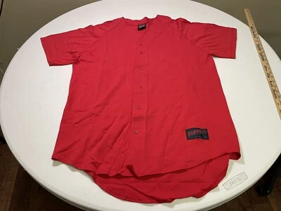 VINTAGE Soffes Choice Baseball Jersey Red Blank Button Up Deadstock XL New￼ - Image 1 of 4