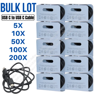 Wholesale Bulk Type C USB-C Cable Fast PD Charger Lot For Samsung Galaxy S20 S22 - Image 1 of 4
