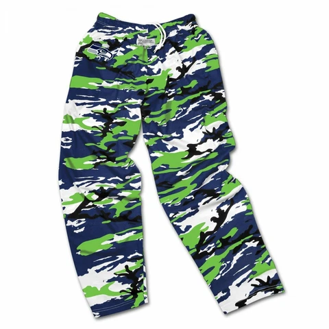 Zubaz NFL Football Men's Seattle Seahawks Casual Active Camo Pants Cover