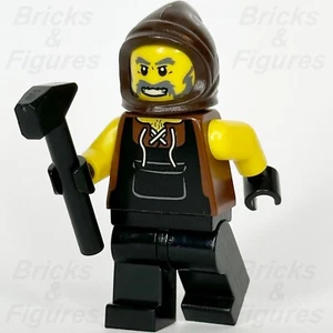 LEGO® Castle Blacksmith Minifigure Fantasy Era Black Apron Outfit 10193 cas413 - Picture 1 of 3